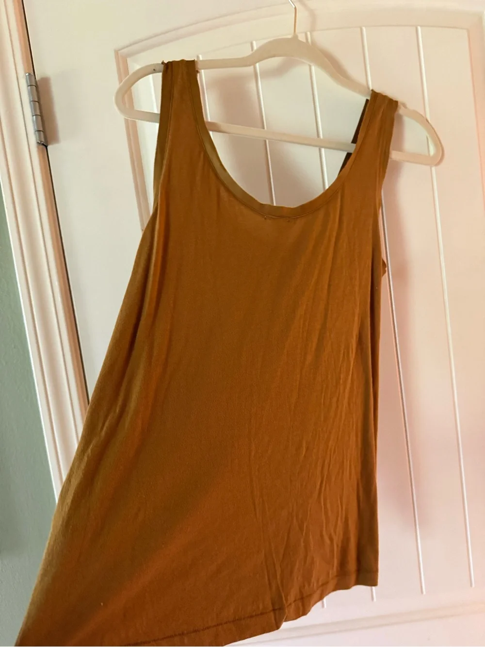 J. Crew Ruffle-Trim Tank with Center Bead Detail-Cotton and Silk